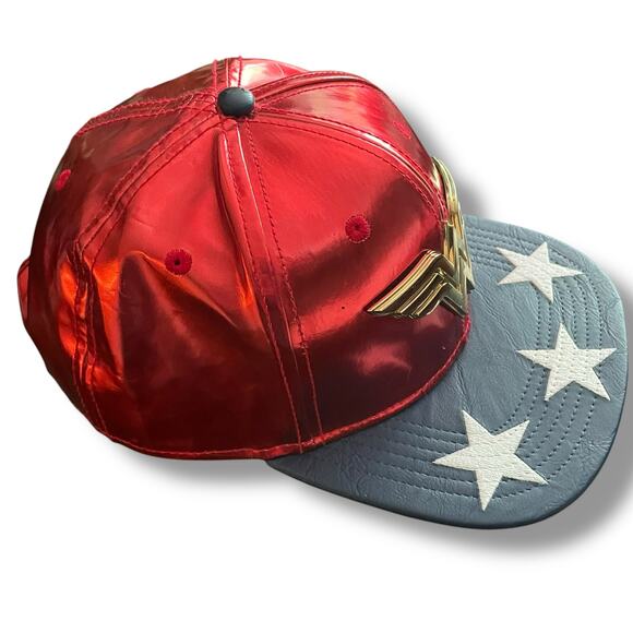 DC Comics Originals Wonder Woman Hat Baseball Cap Snapback High Profile OS Red - Picture 3 of 12